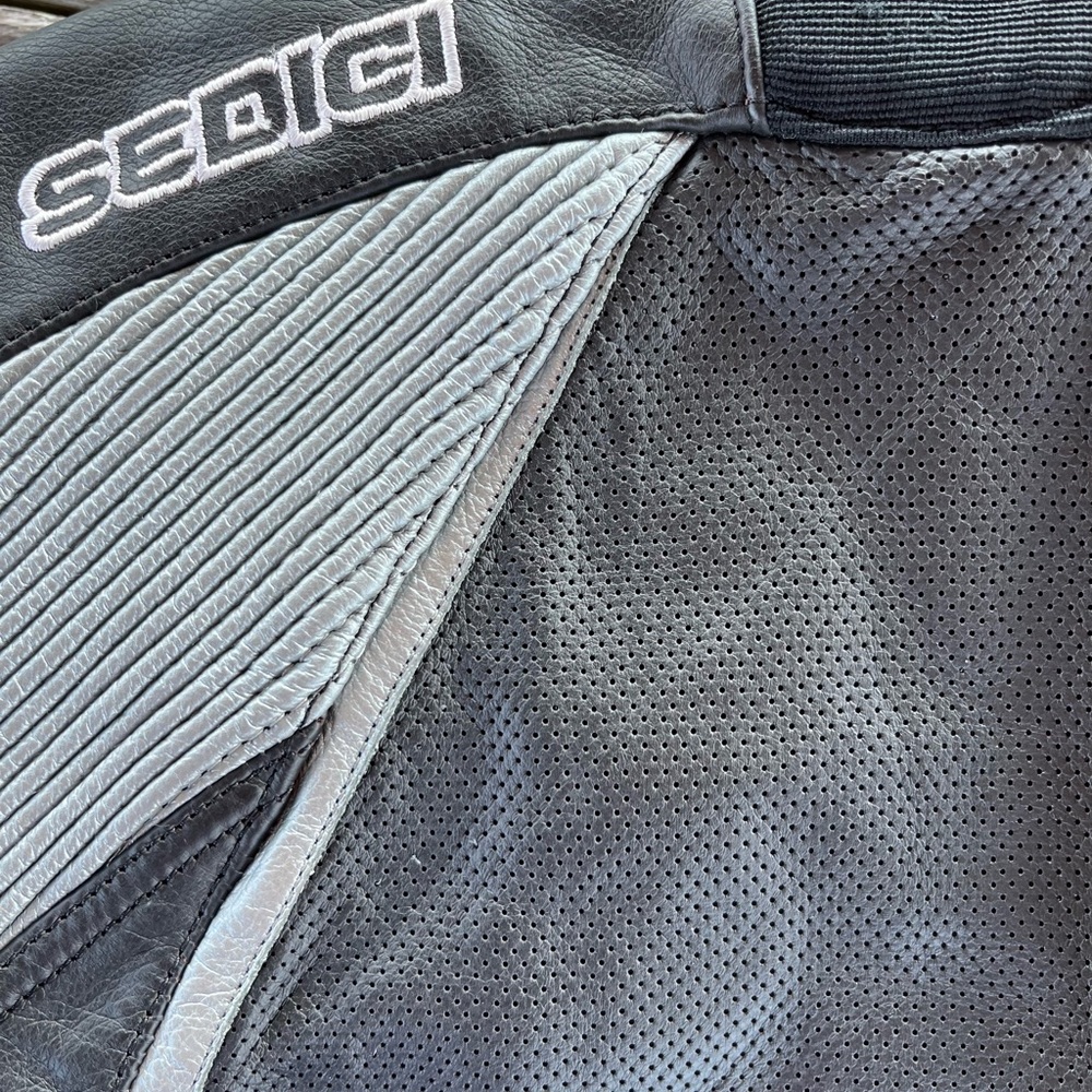 SEDICI BLACK LEATHER MOTO JACKET, racing jacket, no hardware, Womens XS - Picture 7 of 10